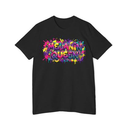 Melanin Queen Graffiti T-Shirt | Black Girl Magic Crown Tee | Streetwear Graphic Shirt | Front and Back Print | Black Culture Pride Shirt