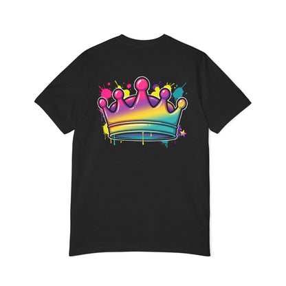 Melanin Queen Graffiti T-Shirt | Black Girl Magic Crown Tee | Streetwear Graphic Shirt | Front and Back Print | Black Culture Pride Shirt
