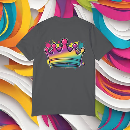Melanin Queen Graffiti T-Shirt | Black Girl Magic Crown Tee | Streetwear Graphic Shirt | Front and Back Print | Black Culture Pride Shirt